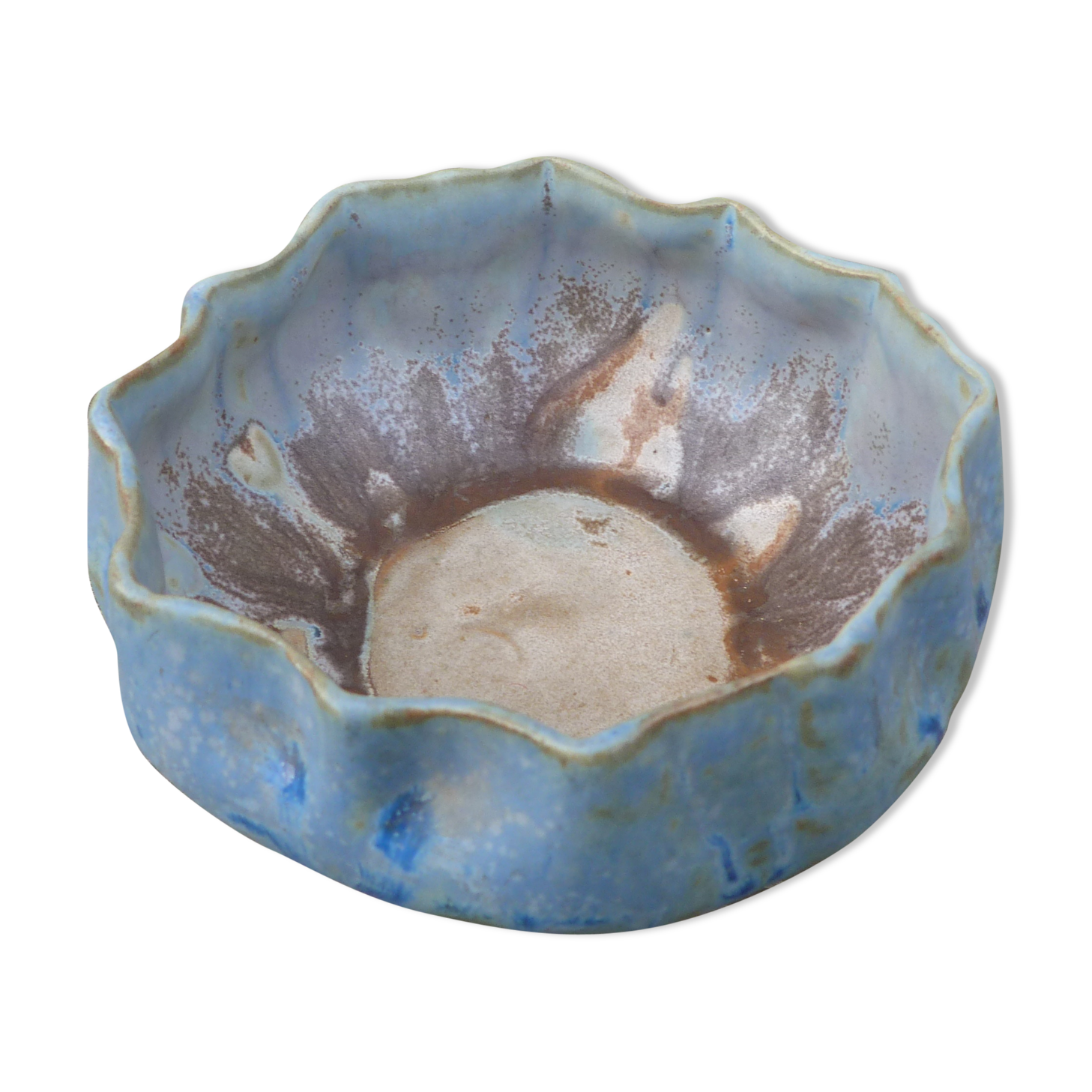 Coupelle flamed Art Deco by Gilbert Méténier Gannat ceramic art