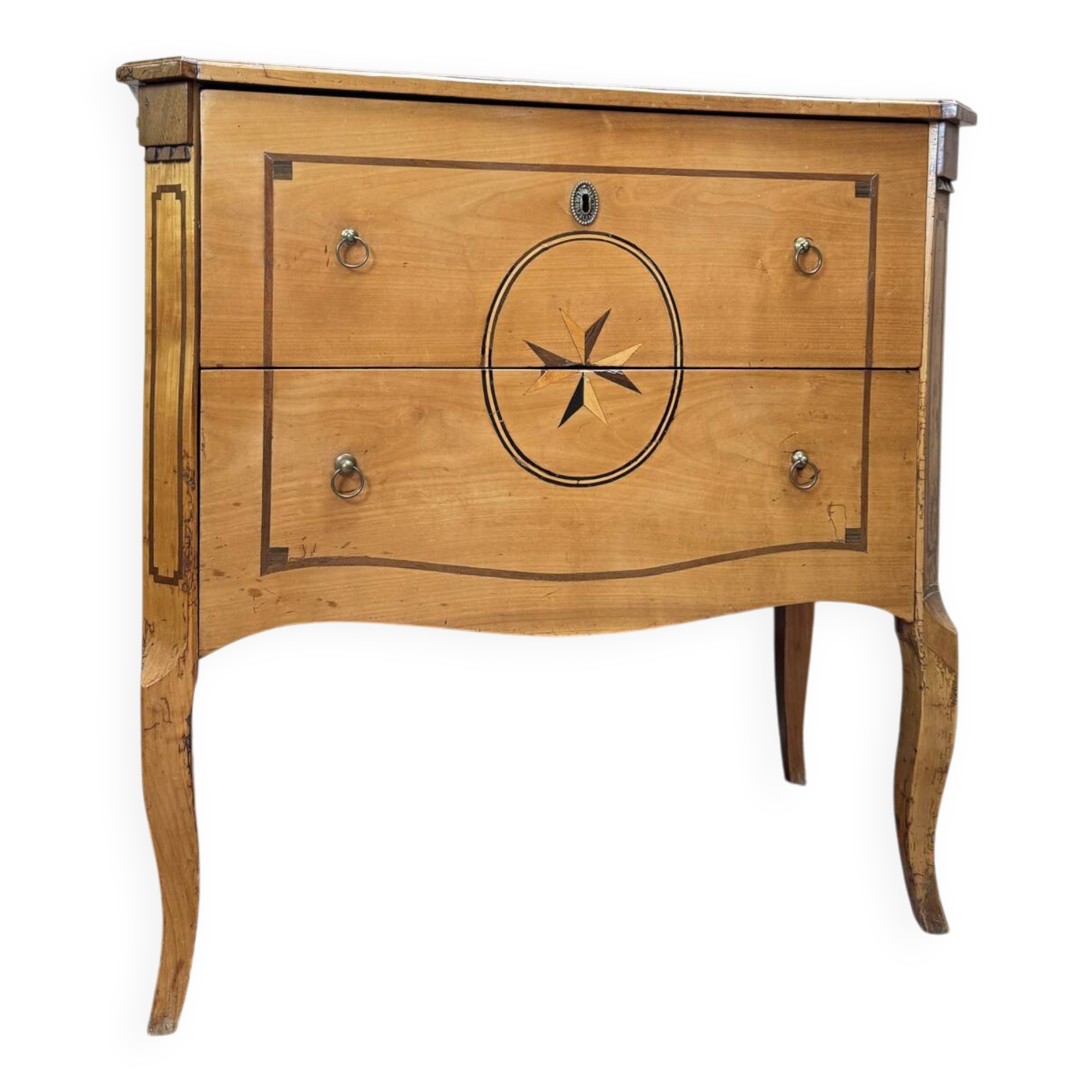 Cherry wood sauteuse commode from the transitional period, 18th century