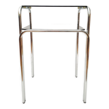 Design console 70 metal chromed smoked glass