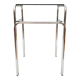 Console design 70 métal chromé verre fumé