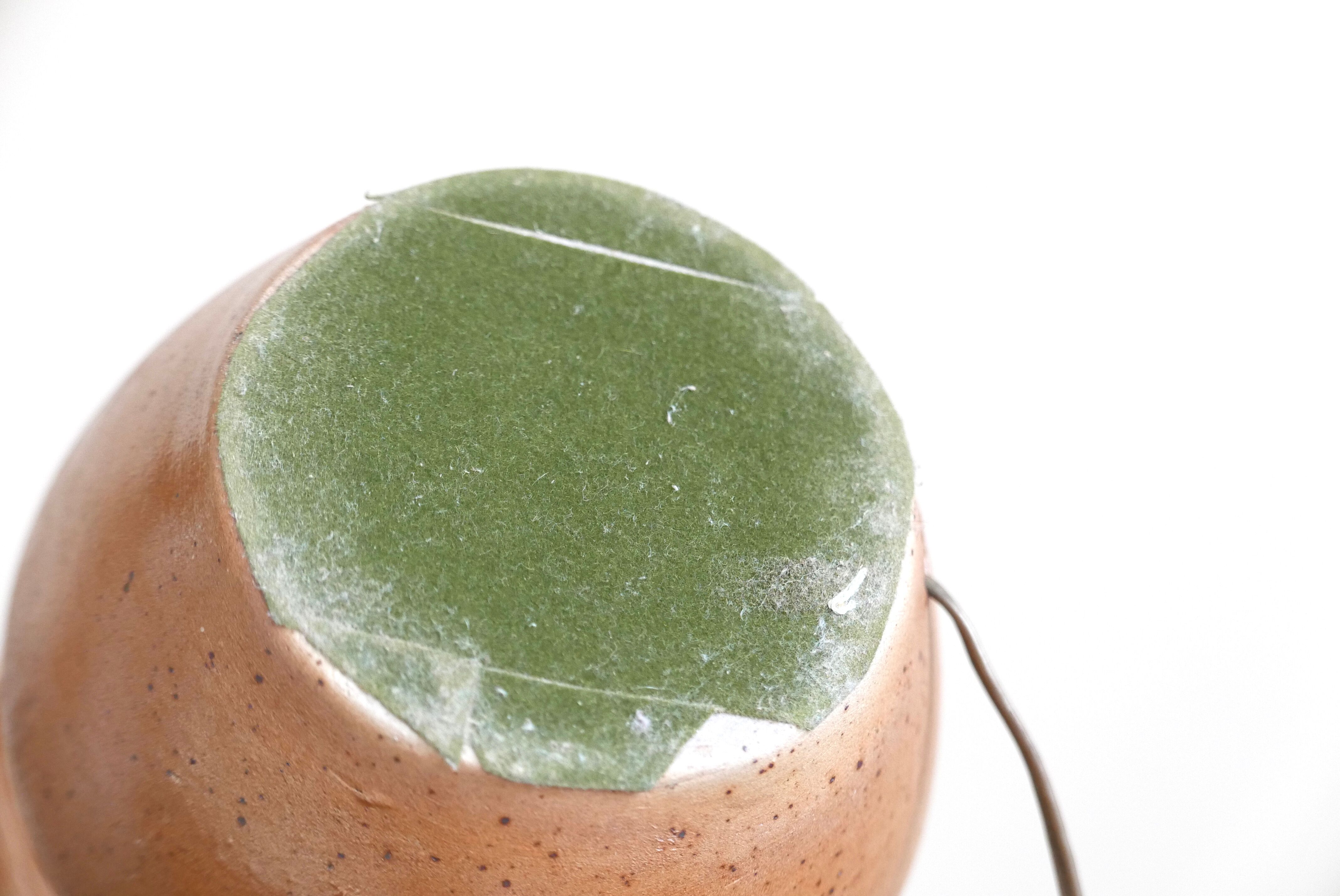 Sandstone ball lamp, raffia day sores, 60s