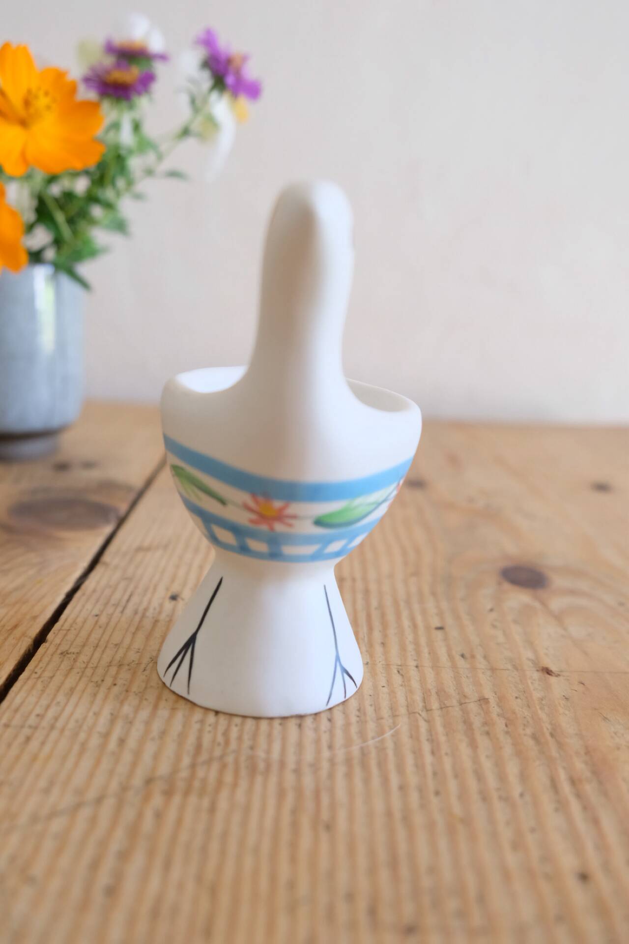 Bird-shaped ceramic egg cup – unique piece – collector – probably