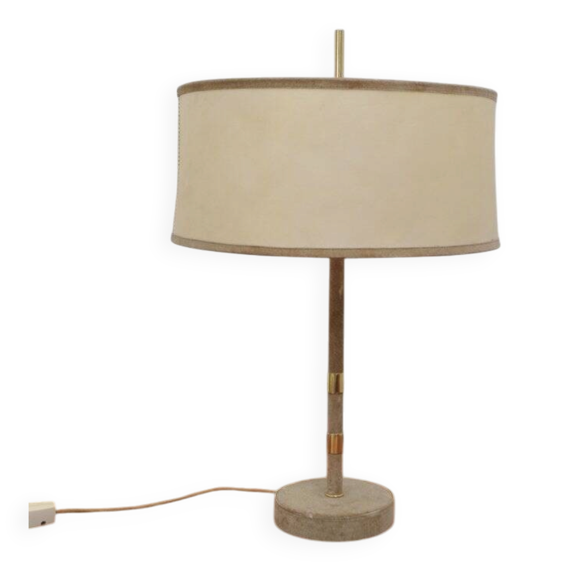 Suede table lamp, 1950s