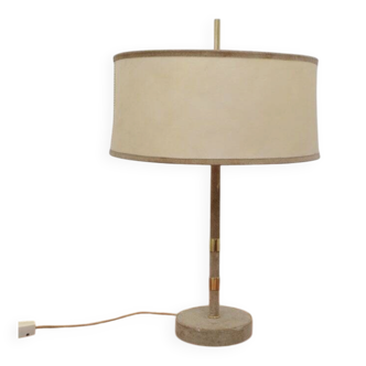 Suede table lamp, 1950s