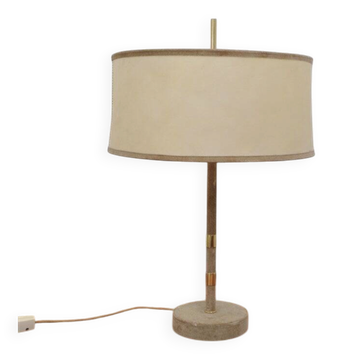 Suede table lamp, 1950s