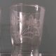 6 antique digestif glasses, floral pattern