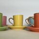Set of 5 cups of color L. Dake & Zn