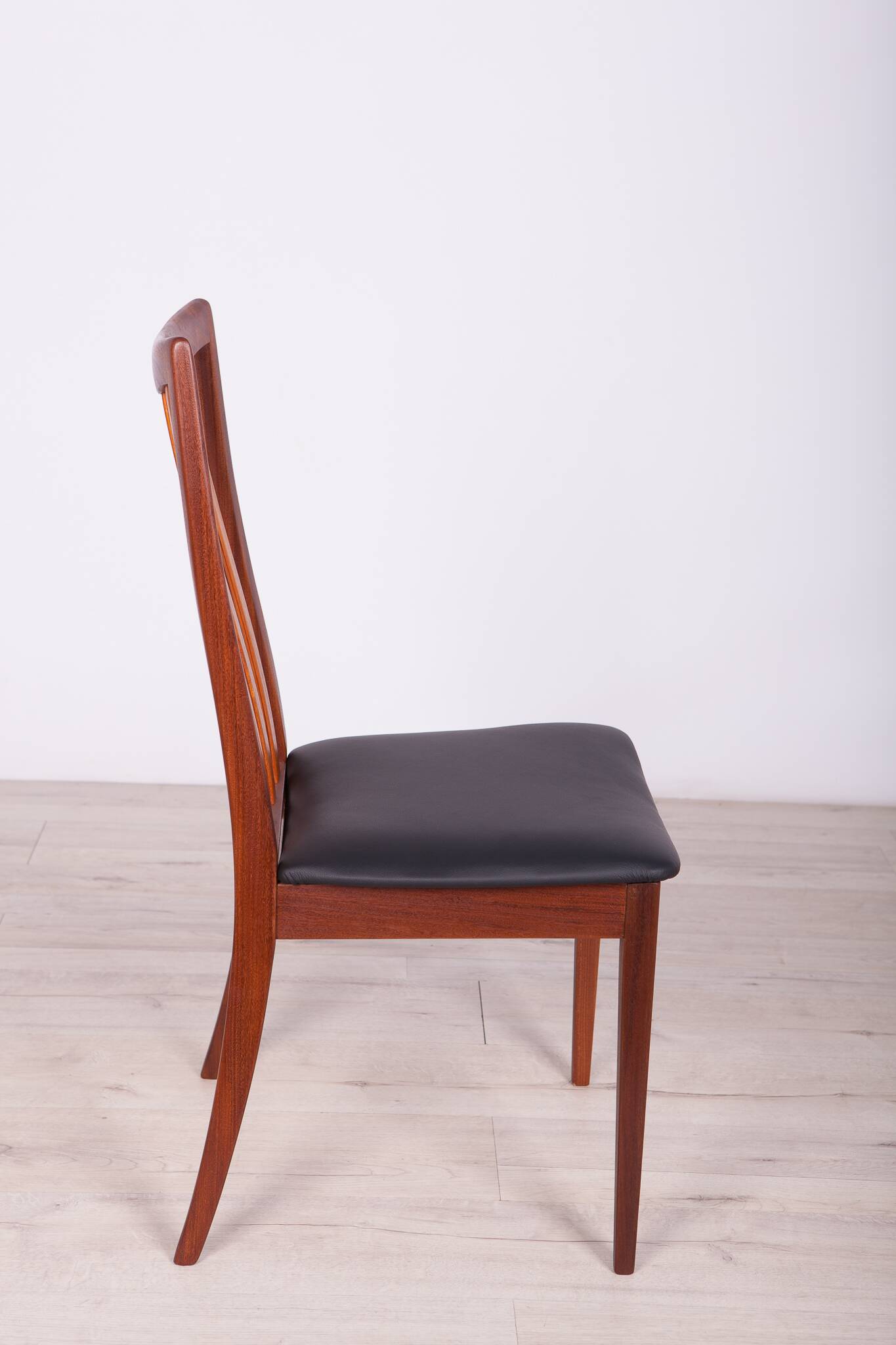 Leather and Teak Dining Chairs by Leslie Dandy for G-Plan, 1960s, Set of 6