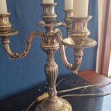 Pair of silver metal candlesticks