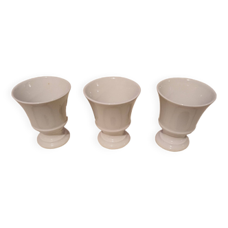 3 Brulots Porcelain Cups 19th