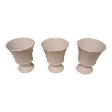3 Brulots Porcelain Cups 19th