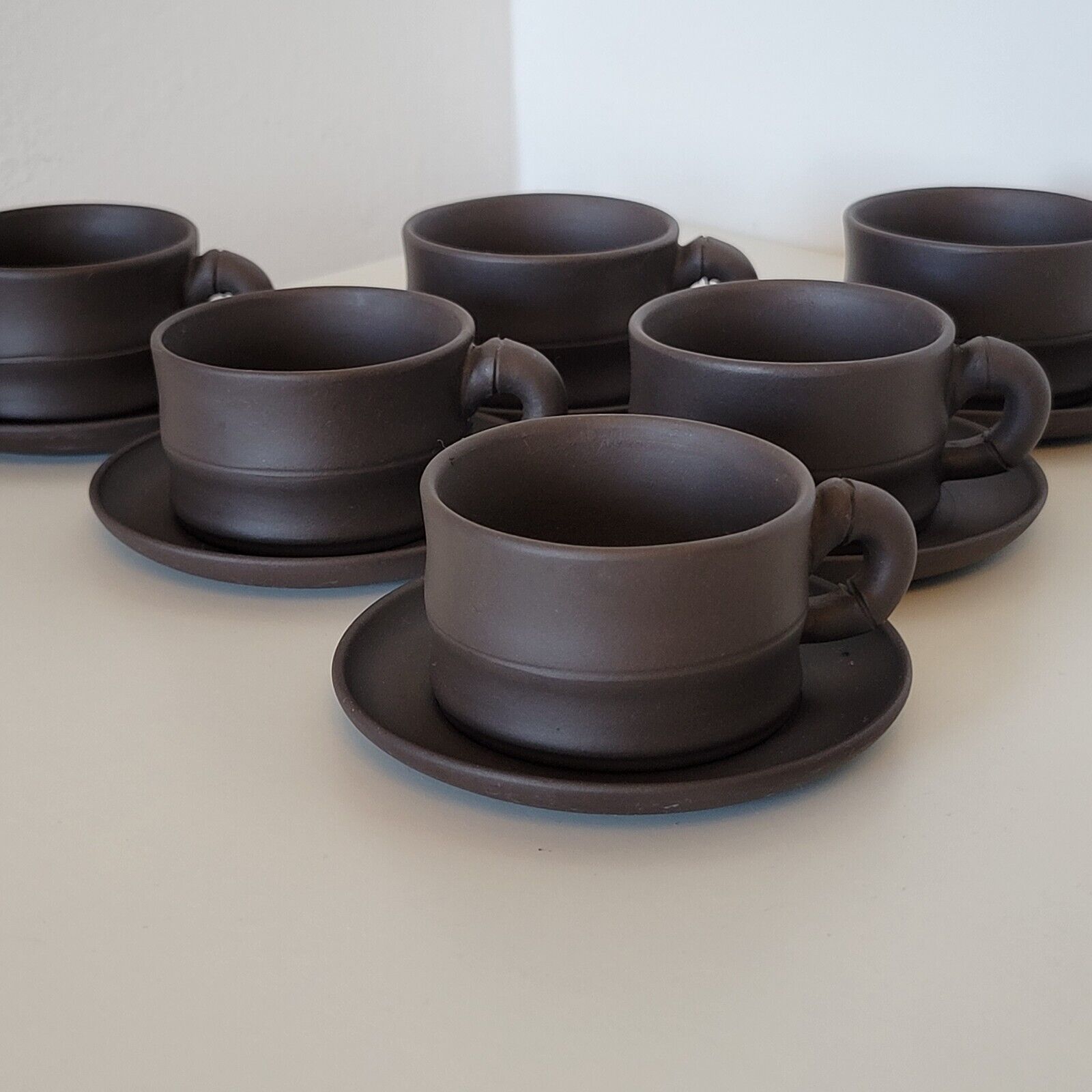 Chinese Terracotta Tea Set Yixing Bamboo Decor