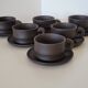 Chinese Terracotta Tea Set Yixing Bamboo Decor