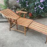 Chaise longue rotin