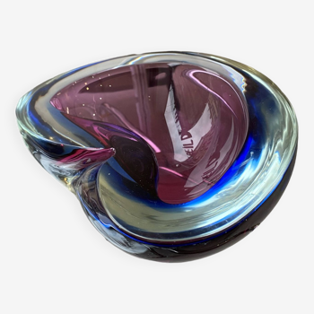 Murano glass bowl attributed to Flavio Poli, vintage 1960s