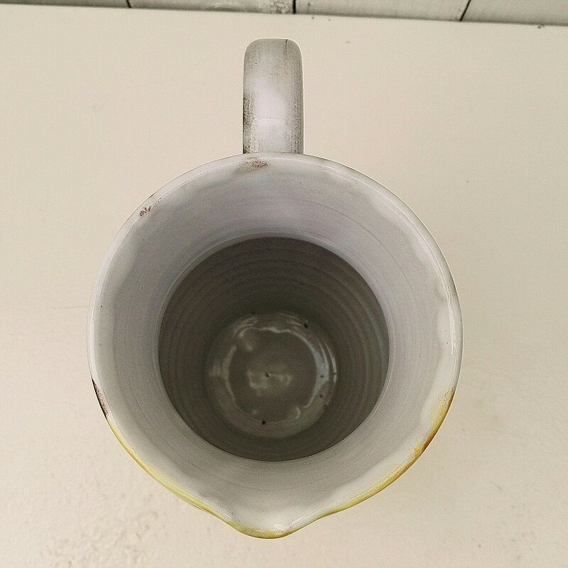 Zoomorphic ceramic owl pitcher signed owl