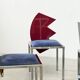Set of 6 postmodern dining chairs by Salvati e Tresoldi for Omaggi / Saporiti