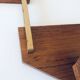 Patère en bois et laiton