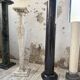 Set of 4 marble columns or pedestals.