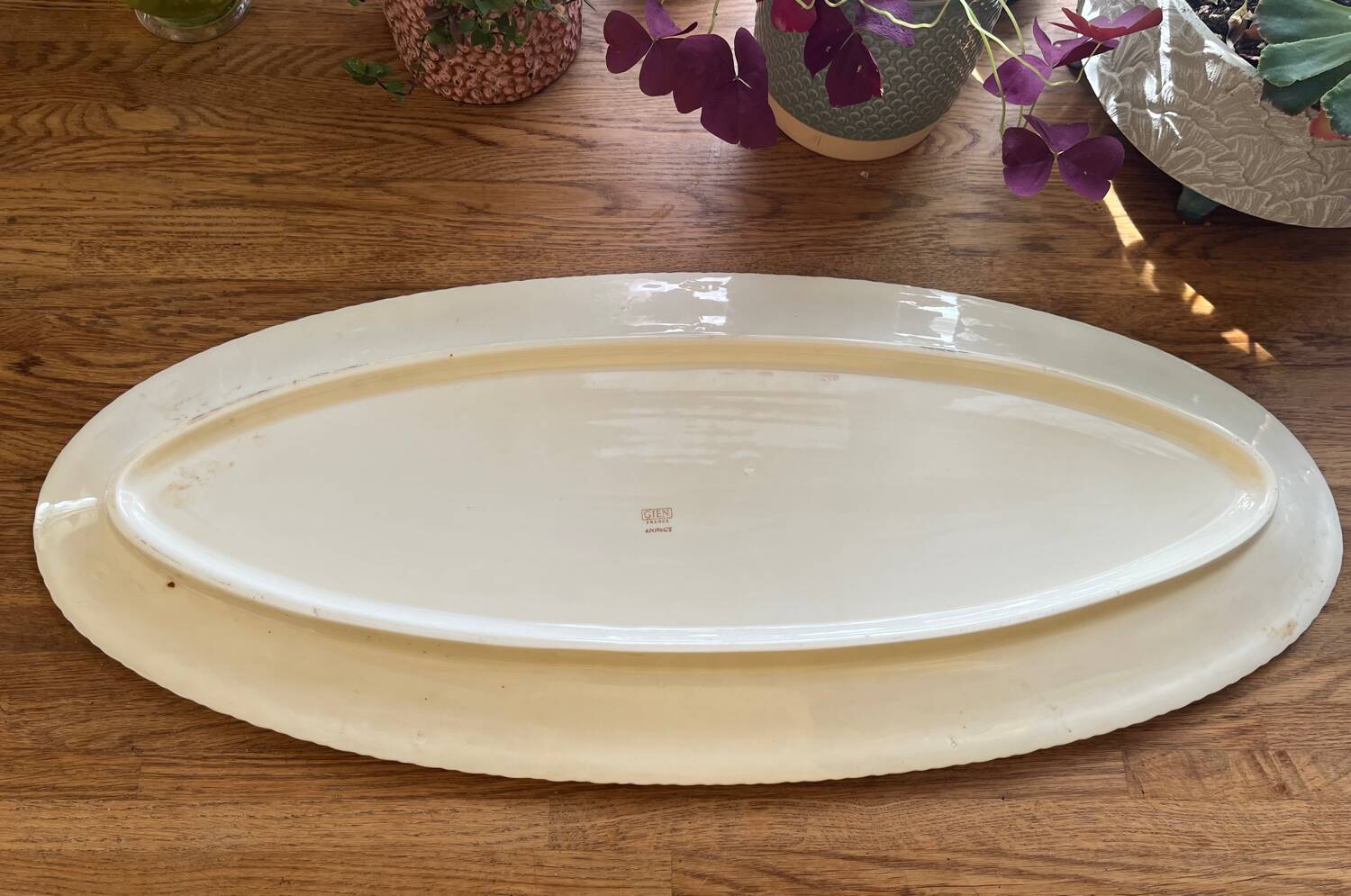 Gien earthenware fish dish