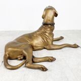 Life size brass dog sculpture, 1960s