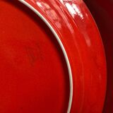 Set of 10 plates 1970 in red stoneware design Hertha Bengtson Thomas Rosenthal Scandinavian