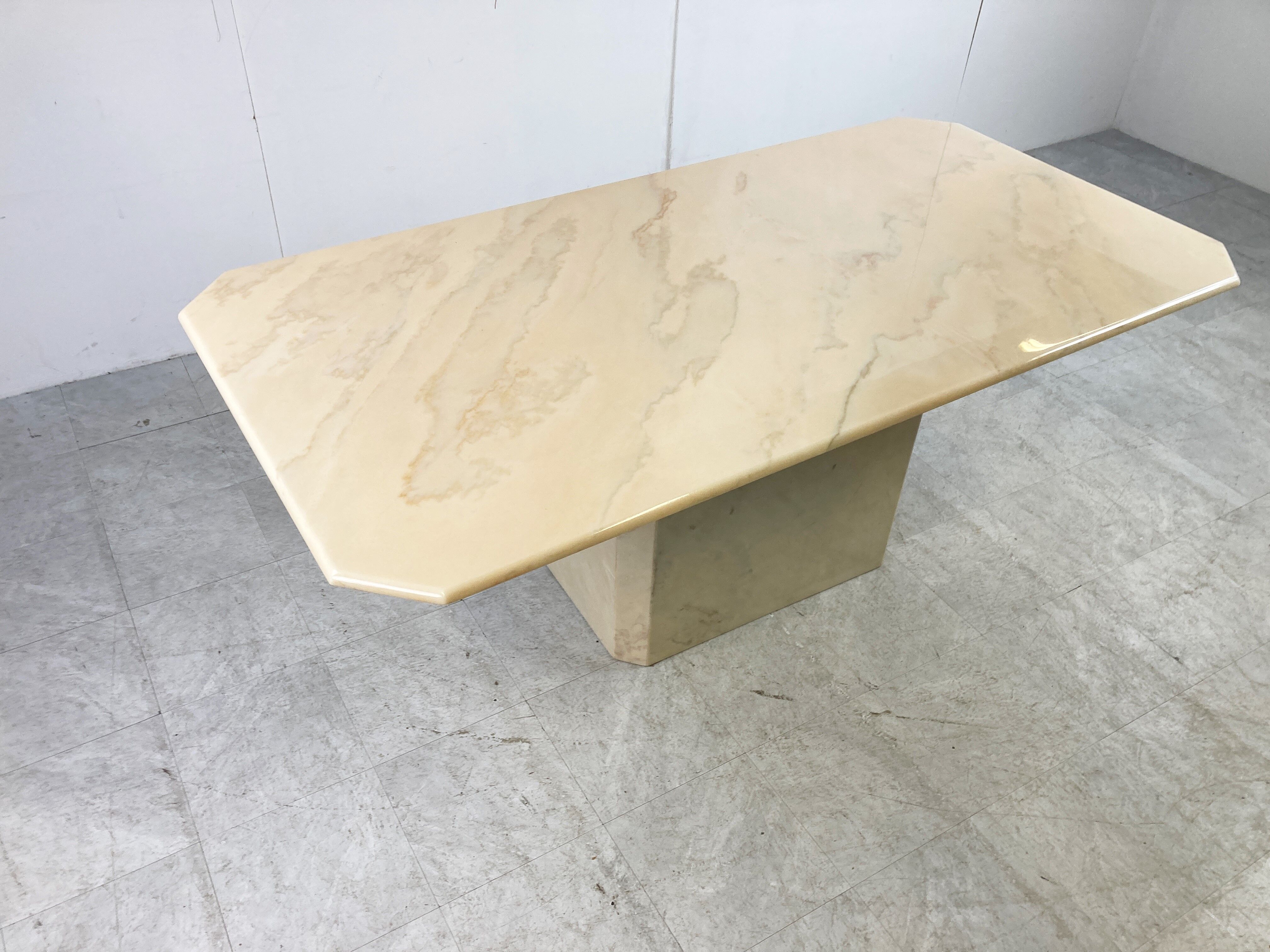 Vintage marble dining table, 1970s