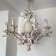 Large Hollywood Regency pineapple chandelier, 1980s
