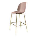 Beetle Stool Soft Pink / Semi Matte Brass - Gubi