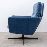Fauteuil pivotant SITS Amy en tissu bleu