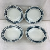 4 Assiettes creuses anciennes Badonviller France