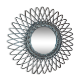 Mirror rattan 35x35cm