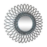Miroir rotin 35x35cm