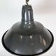Industrial French Black Enamel Factory Pendant Lamp, 1960s