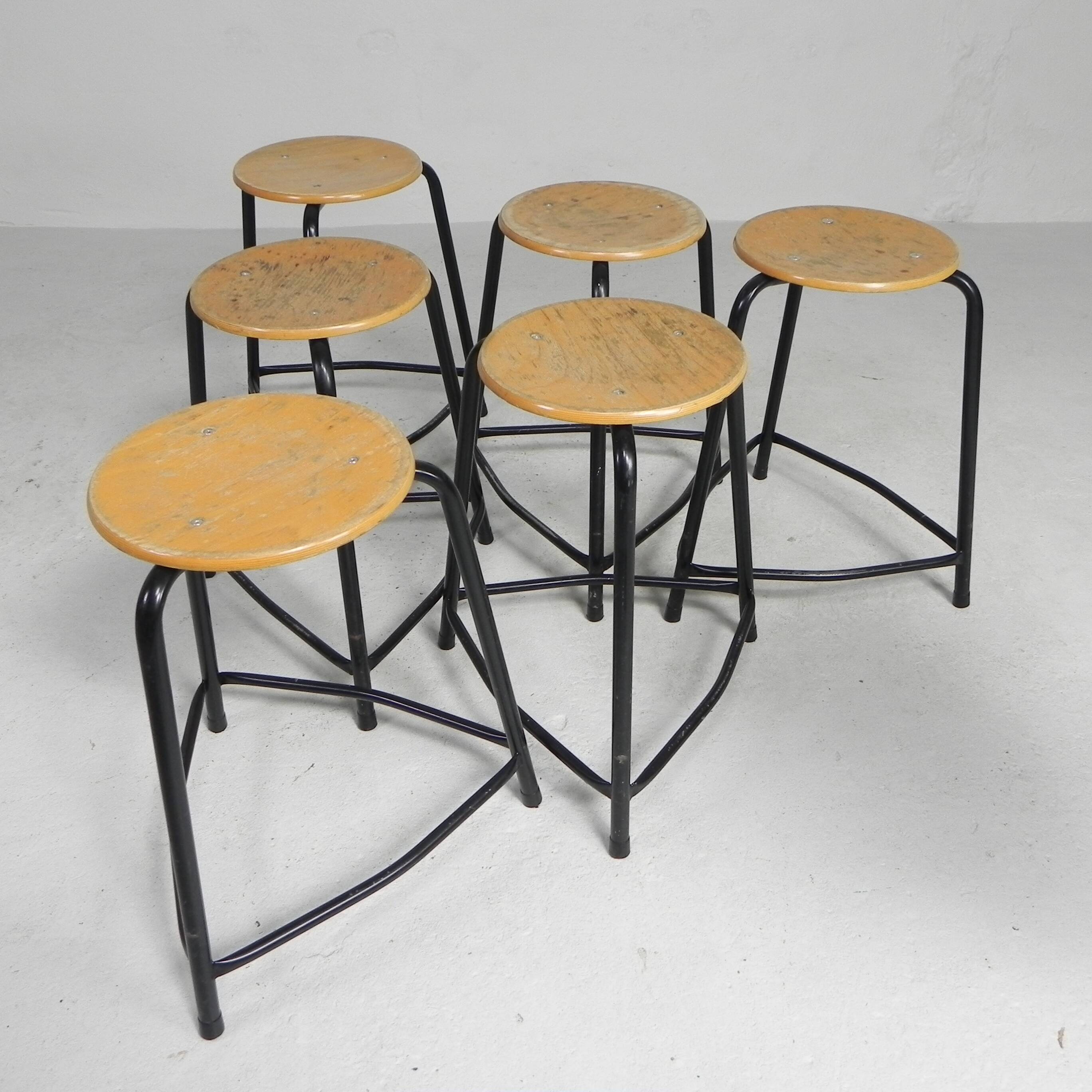 Industrial stackable stool, 55 cm high
