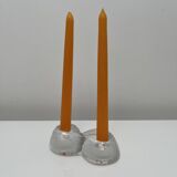 Orrefors Sweden glass candle holder vintage Suede design Lars Hellsten