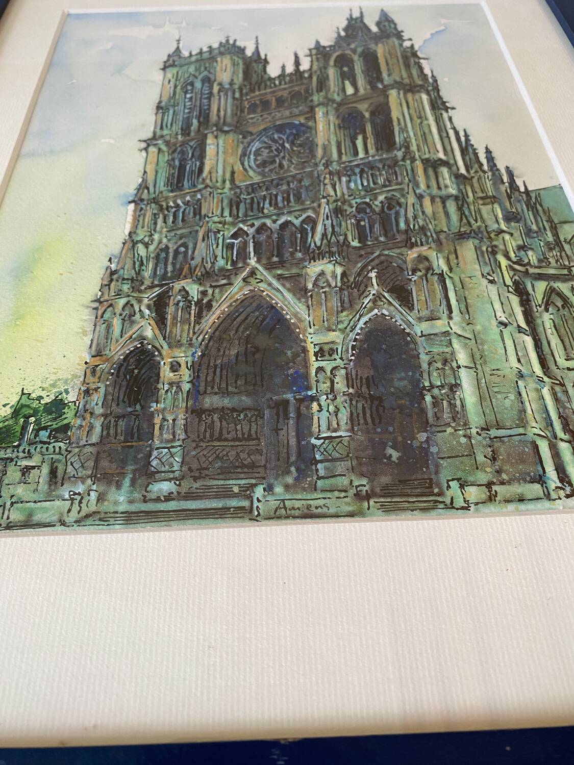 Amiens Cathedral watercolor