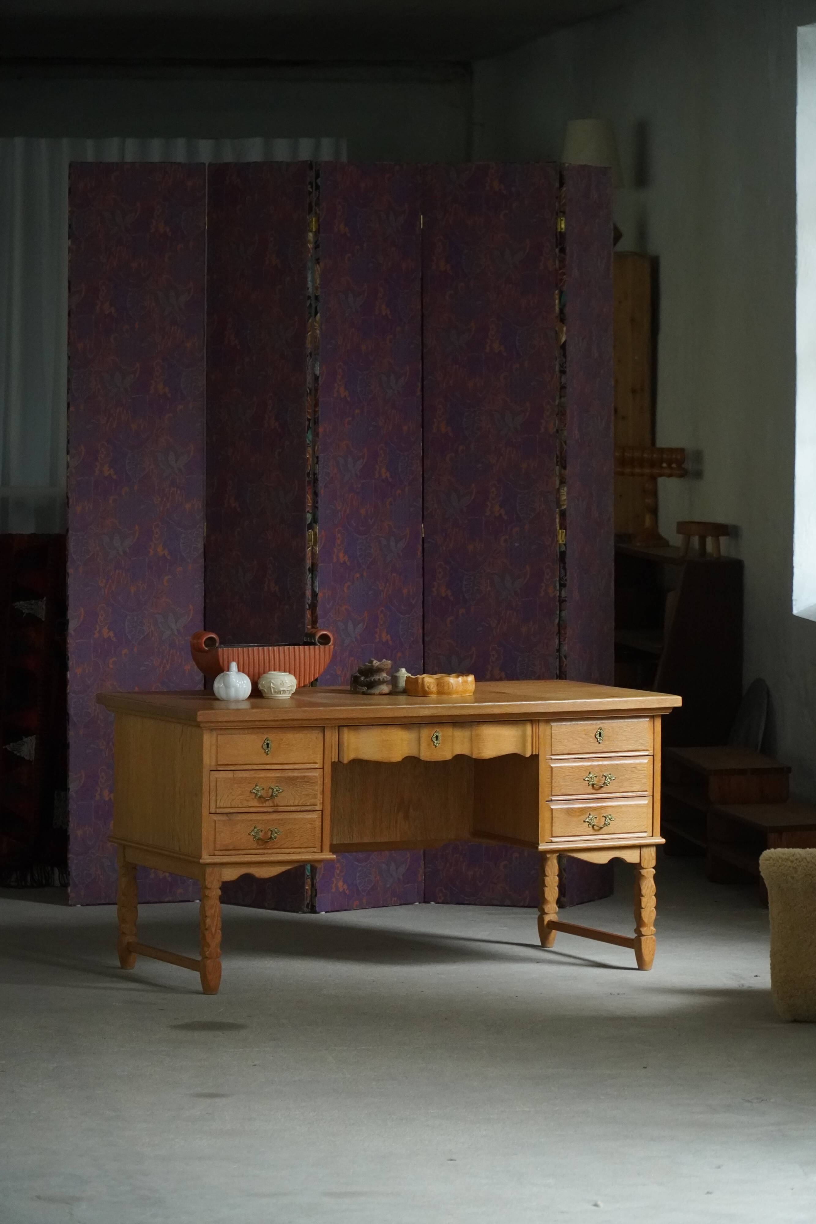 Bureau d'écriture danois de style « Mid-Century Modern », en chêne, de Henning Kjærnulf, 1960