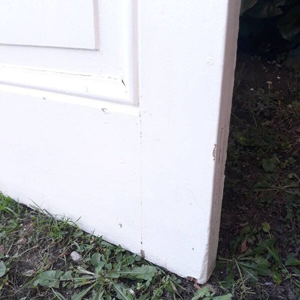 Porte de communication H220xL80,5cm ancienne panneautée moulurée