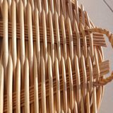 Vintage oval bamboo tray