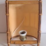 Vintage bamboo wall lamp