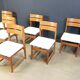 Set of 6 brutalist dining chairs, 1970s