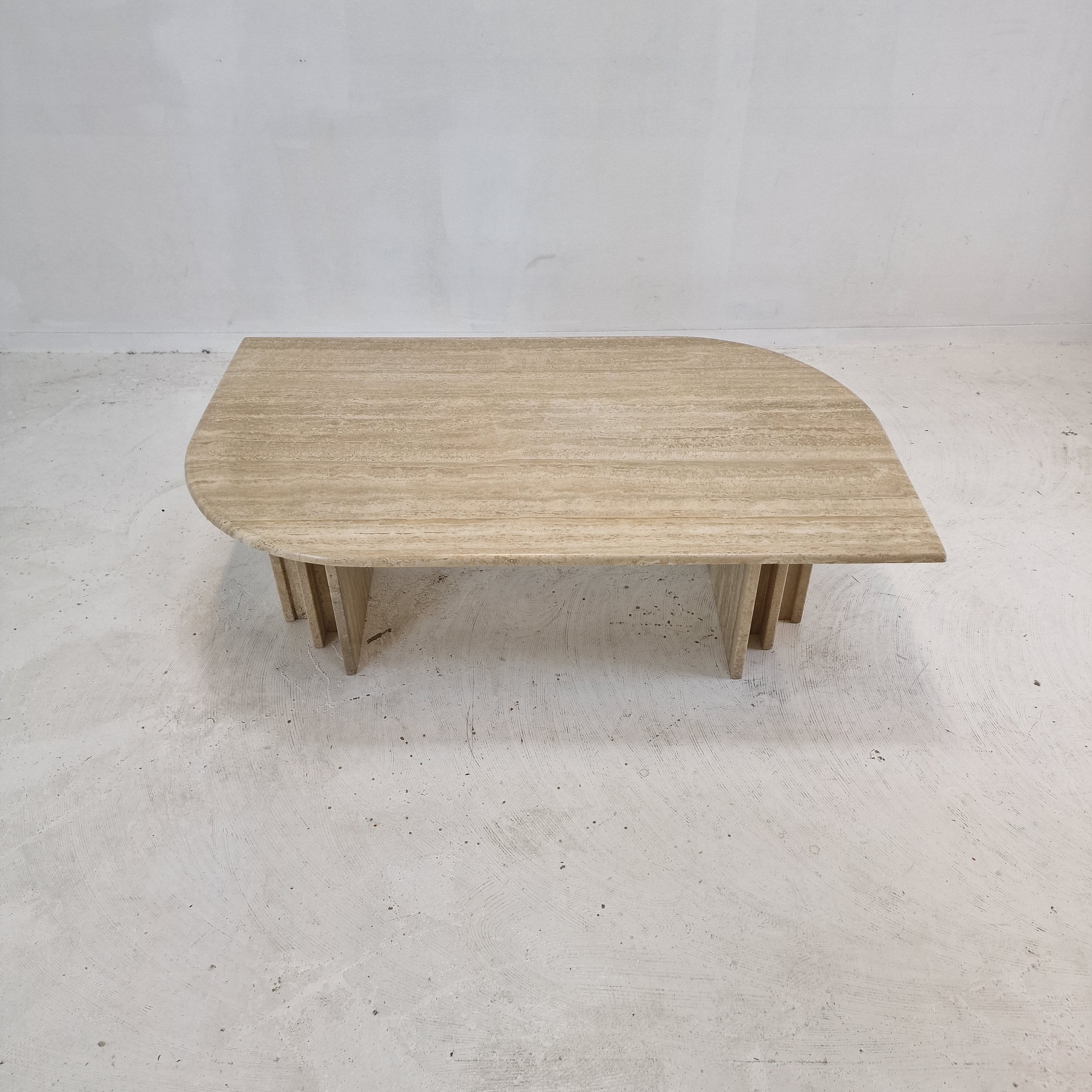 Italian travertine coffee table