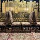Suite de 4 chaises Louis XIII "Os de mouton"