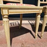 Set of 4 Louis XVI style chairs - In gray lacquered wood