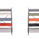 Tomado free standing Metal Colored racks 1960s Holland