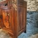 French Art Deco walnut sideboard with marble top (1930s)