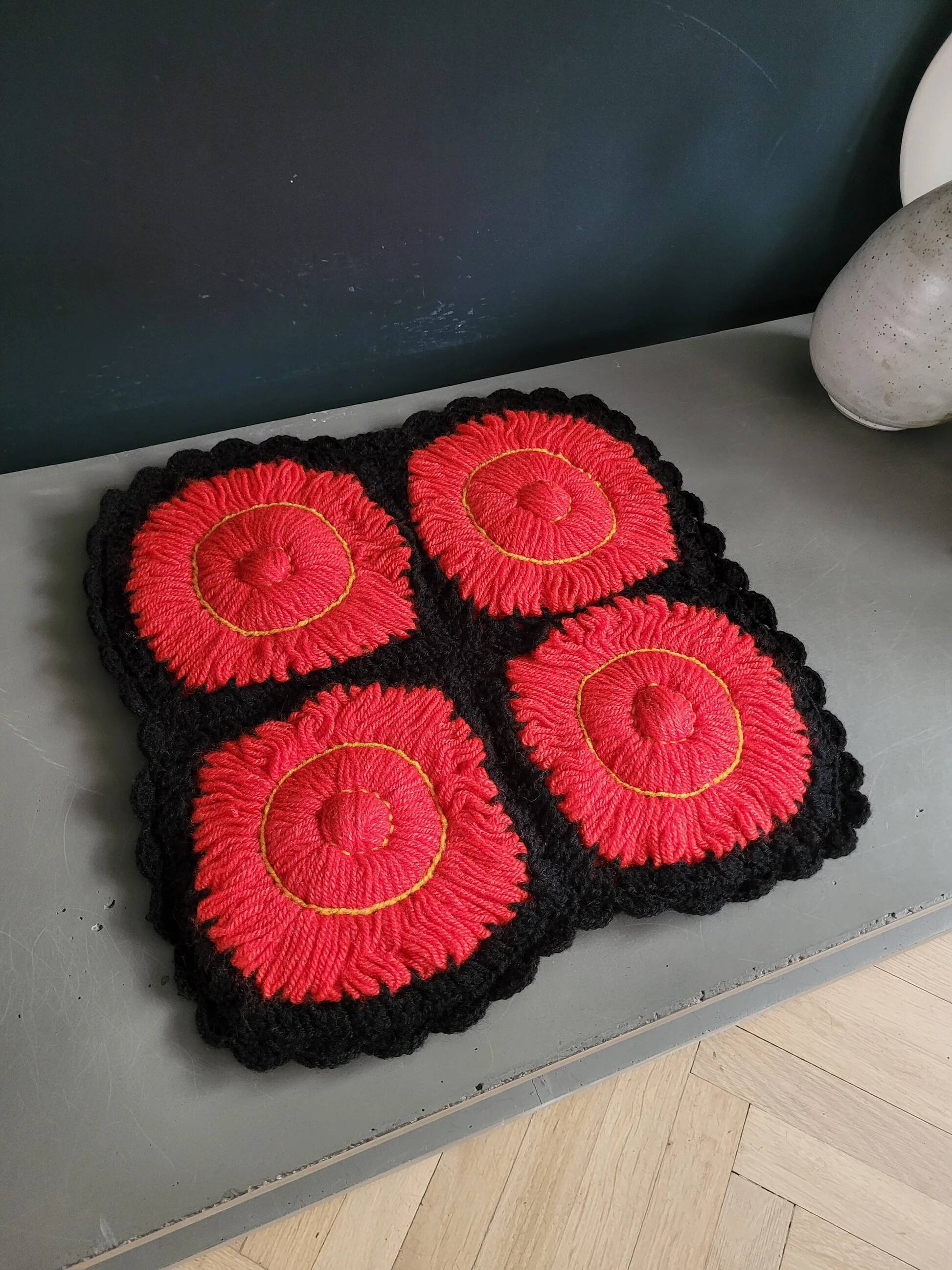 Crochet cushion cover 35x35
