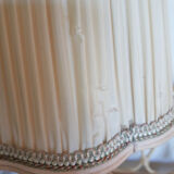 Bedside lamp, table, cherub in gilded brass