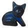 Mexican vintage black clay pottery cat sculpture figurine